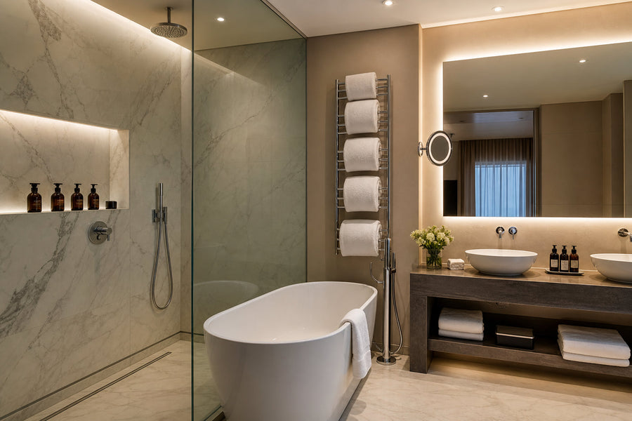 High-End Bathroom Fittings and Toiletries: Specifying the Five-Star Bathroom
