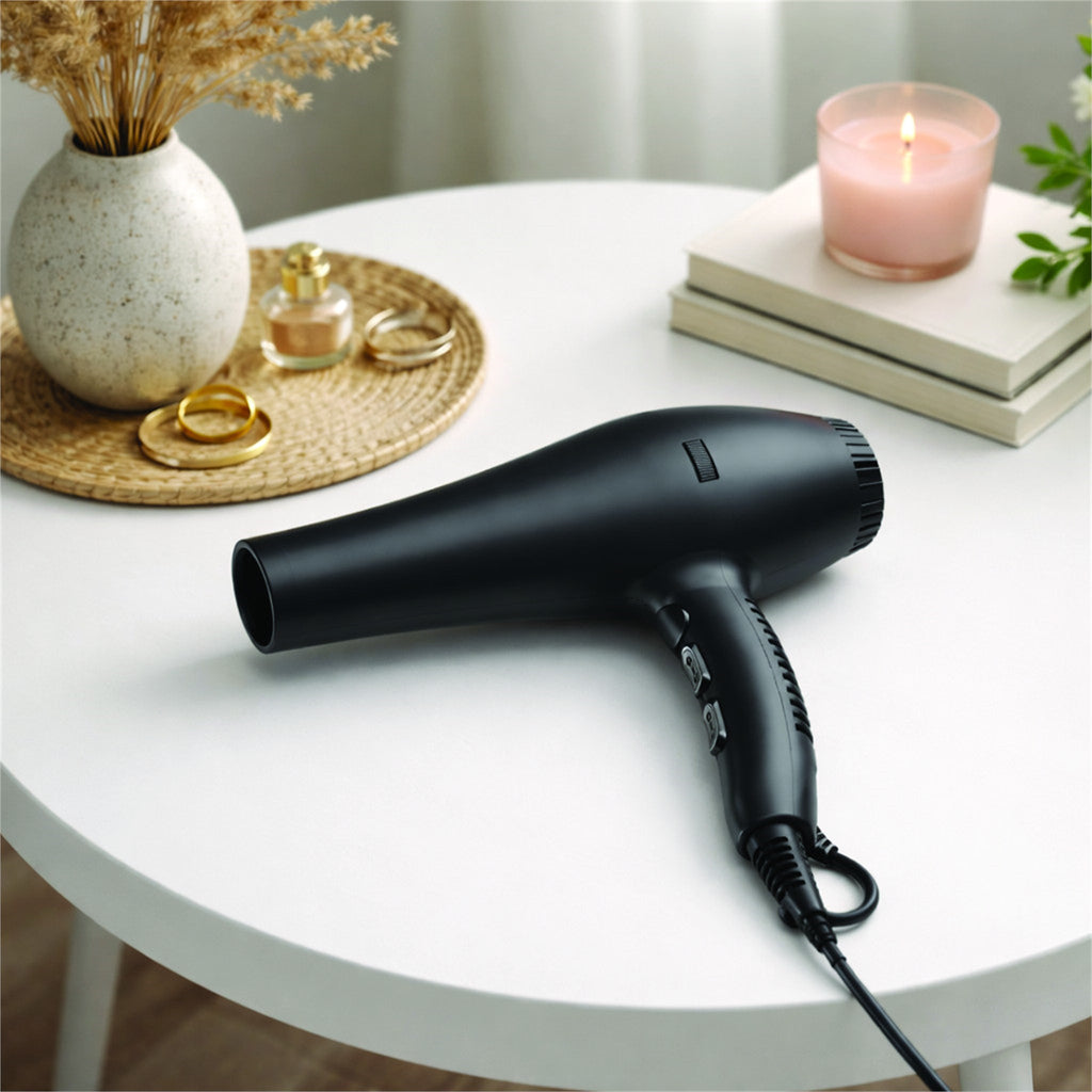 Roomwell Neo Plus Hair Dryer Black - angle view