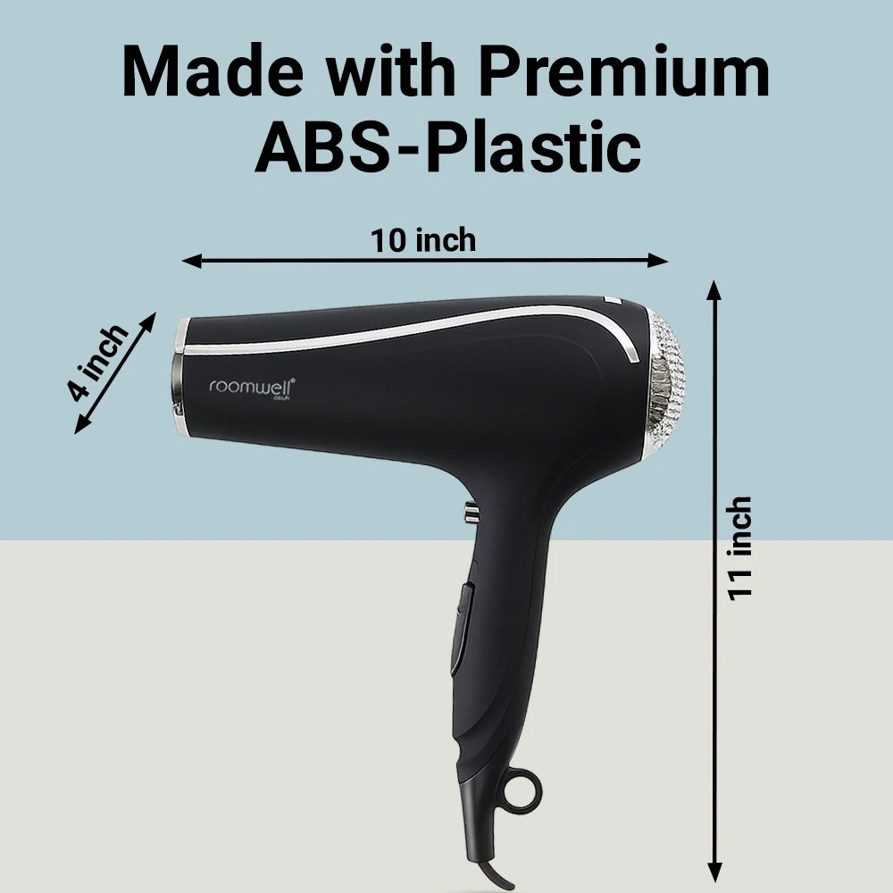 Roomwell UK Hair Dryer, 1875 Watt, Hand Held, Non-Foldable, 1 Year Warranty