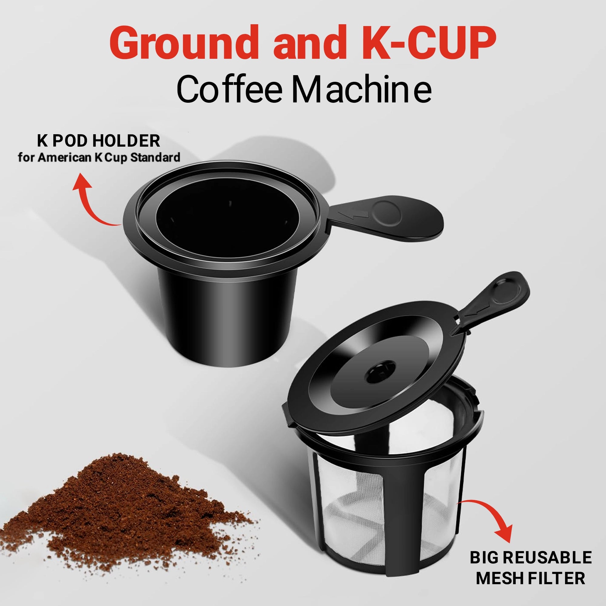 Roomwell UK K-Cup Coffee Machine, 14 oz, 800 W, 1 Year Replacement Warranty