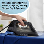 Roomwell UK Ventura Iron with Retractable Cord, 1700W, Auto-Shut-off, Anti-Calc, Anti-Drip, Self-cleaning, 1 Year Warranty