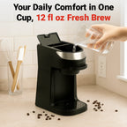 Roomwell UK Single Cup Coffee Machine, 12 oz, 700 W, 1 Year Replacement Warranty