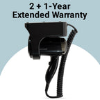 Roomwell UK Hair Dryer, 1600 Watt, Wall Mount, Black, 2 + 1-Year Extended Warranty
