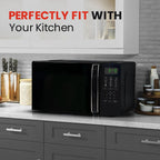 Roomwell UK Hotel Microwave, 0.7 Cuft, Black, 10 Power Levels, 6 Auto-Cooking Menus, 2 Year Replacement Warranty