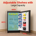 Roomwell UK Hotel Mini Refrigerator Without Freezer, 2.6 Cu. Ft, 2 Year Replacement Warranty