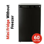 Roomwell UK Hotel Mini Refrigerator Without Freezer, 3.3 Cu. Ft, 2 Year Replacement Warranty