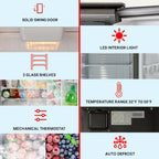 Roomwell UK Thermo Minibar 1.4 Cu. Ft. Energy Efficient Absorption Refrigerator with Cyclopentane Insulation