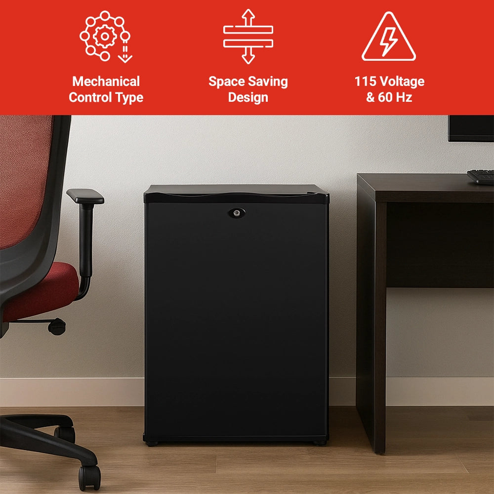 Roomwell UK Thermo Minibar 1.4 Cu. Ft. Energy Efficient Absorption Refrigerator with Cyclopentane Insulation