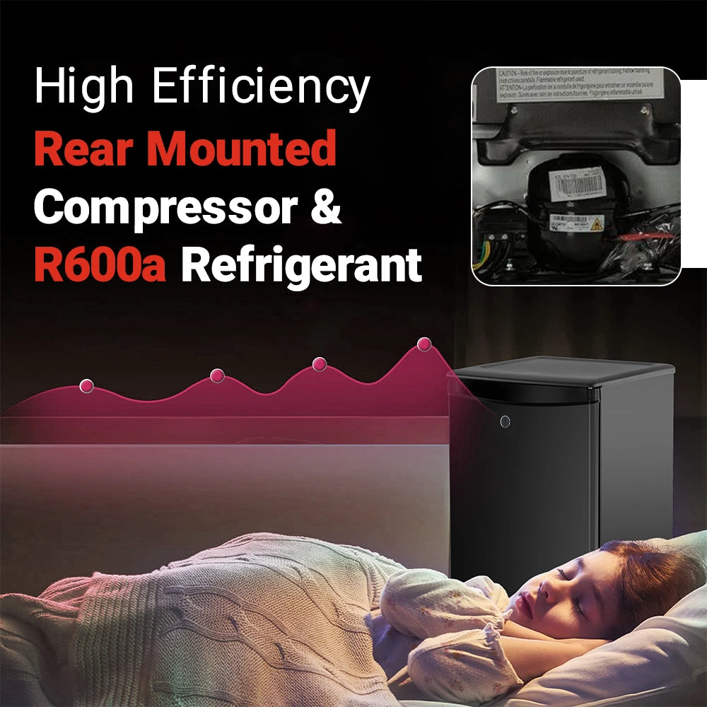 Roomwell UK Thermo Minibar 1.4 Cu. Ft. Energy Efficient Absorption Refrigerator with Cyclopentane Insulation