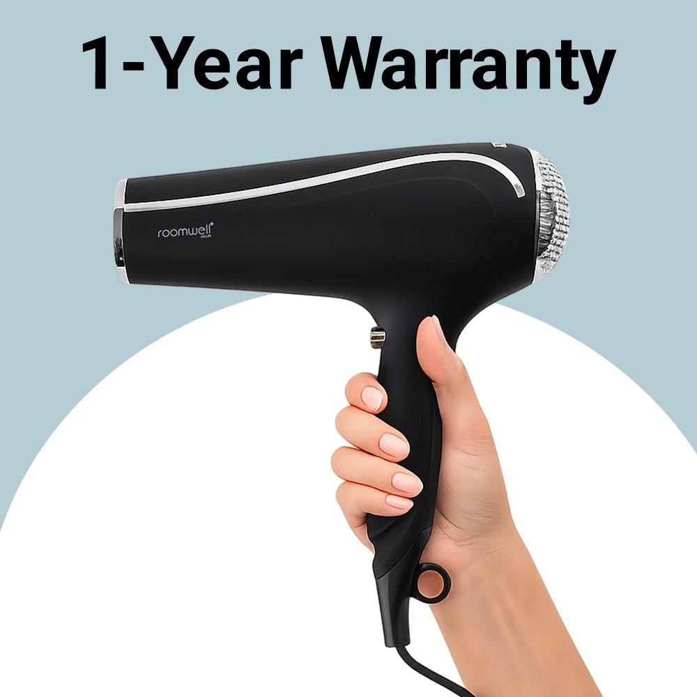 Roomwell UK Hair Dryer, 1875 Watt, Hand Held, Non-Foldable, 1 Year Warranty